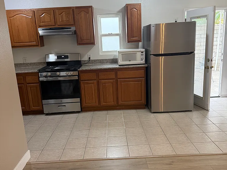 New stainless steel stove and refrigerator