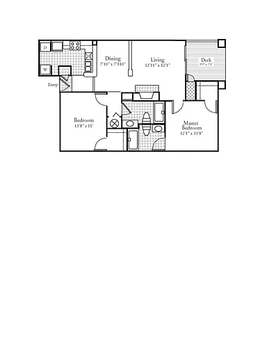 Floor plan 2 Bed 2 Bath