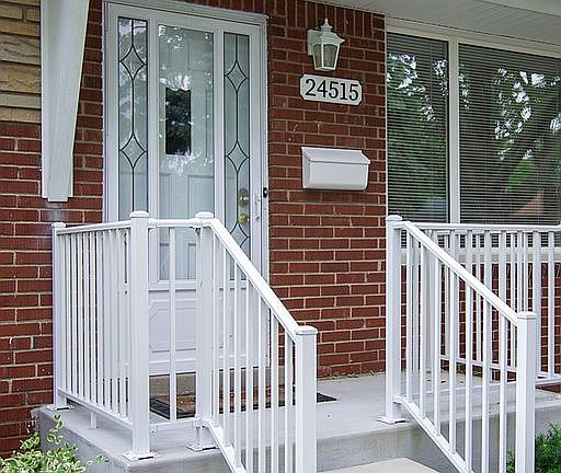 porch with extra deep steps 