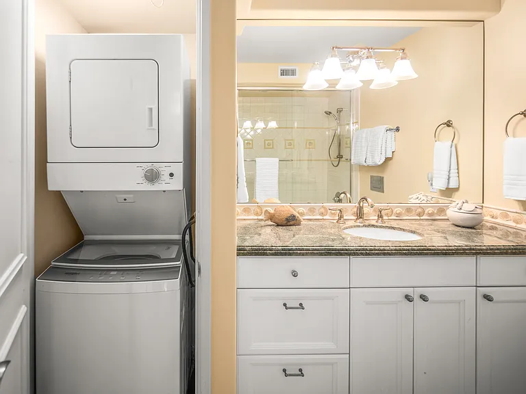 Guest bathroom / hall bath with washer / dryer