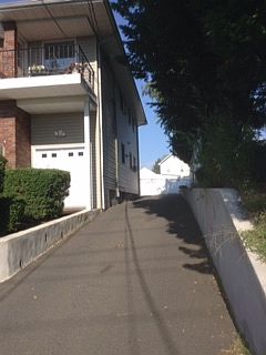 New wall along driveway