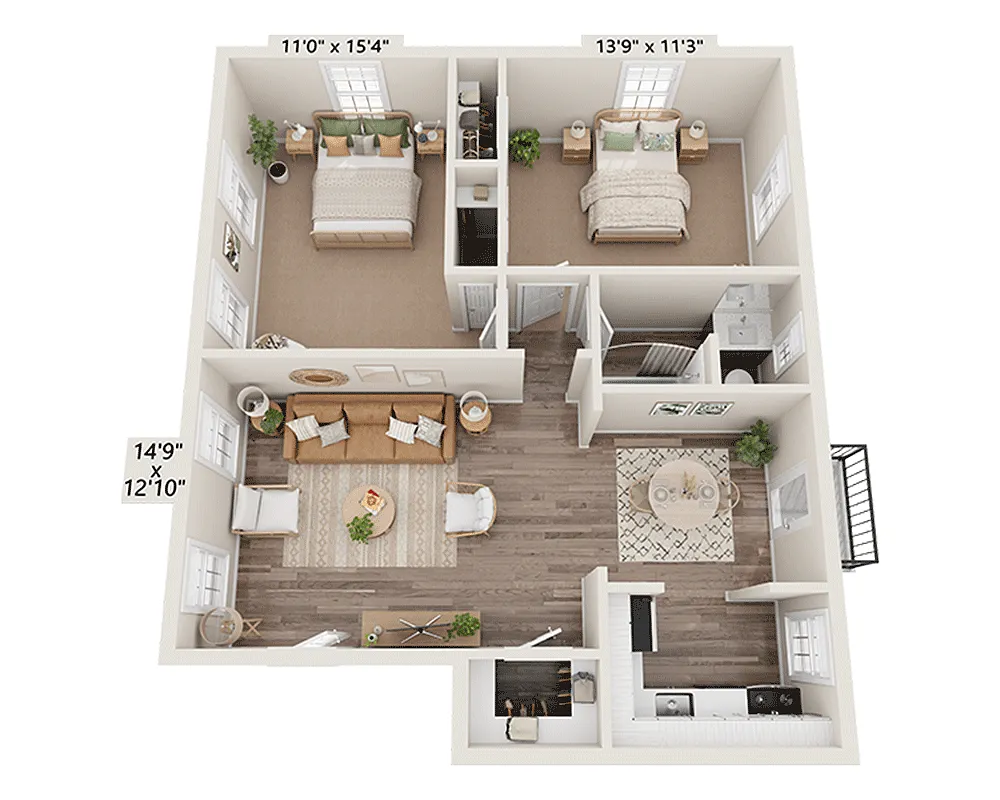 Floor plan Plan B1