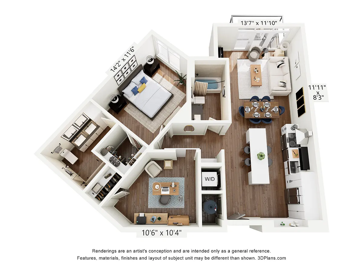 Floor plan A9 + Den