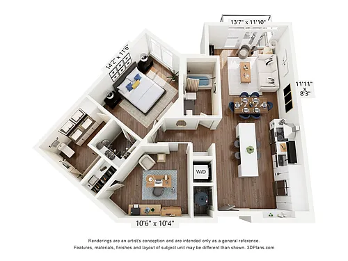 Floor plan A9 + Den