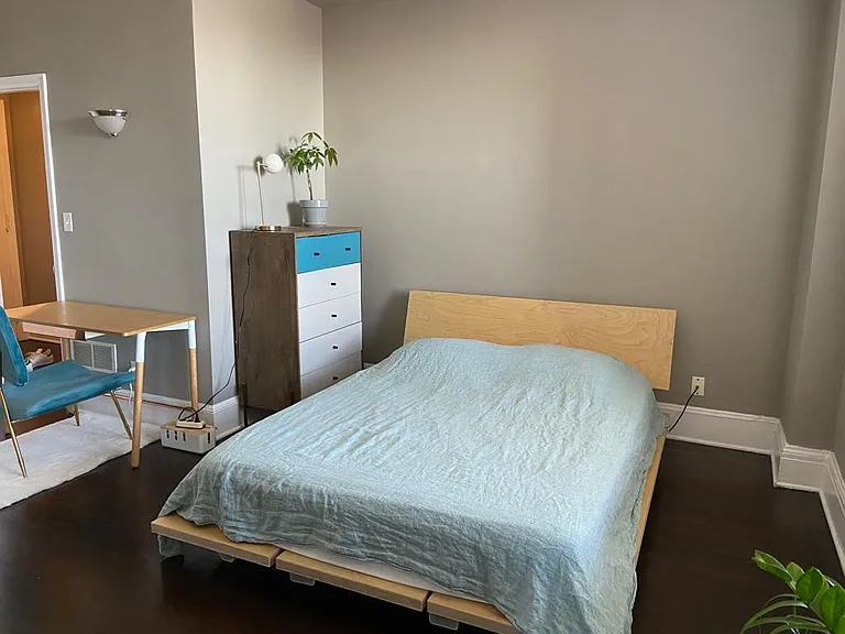 Bedroom from bathroom door