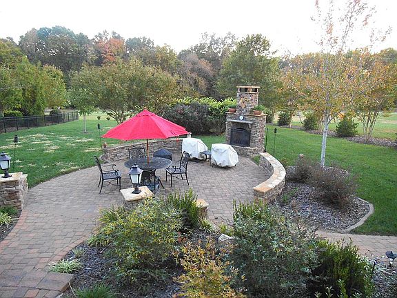 Brick Patio and Fireplace