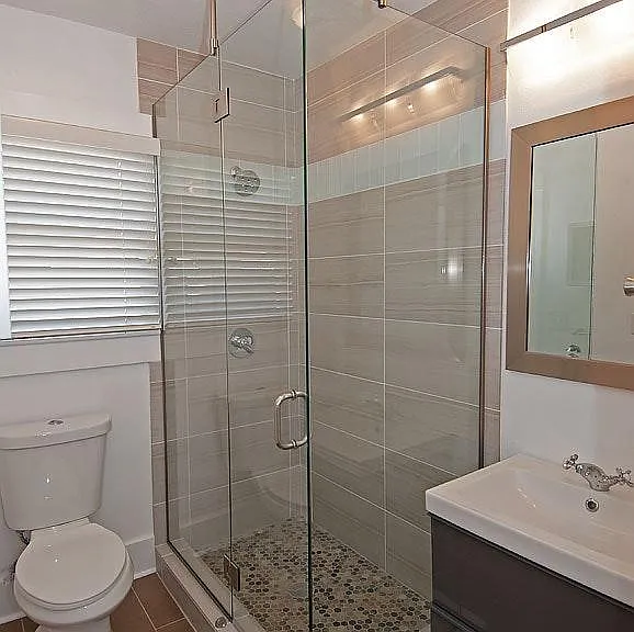 Remodeled hall bathroom