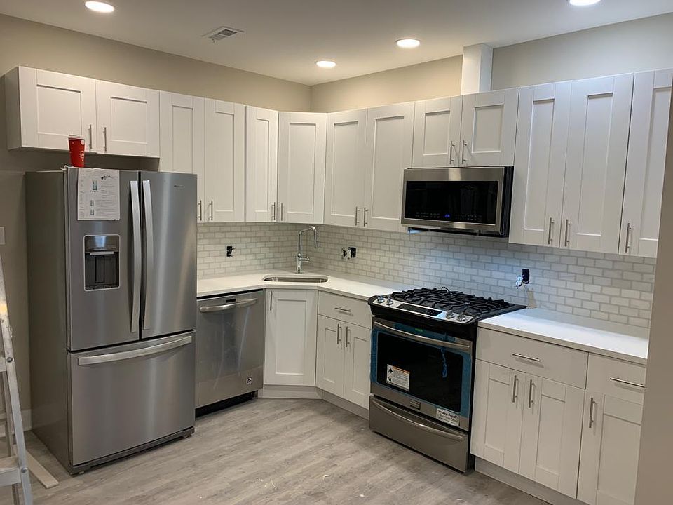 Kitchen with stainless steel aappliances