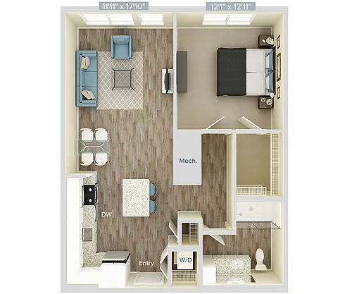 Floor plan Furnished-f-A6-AC-809