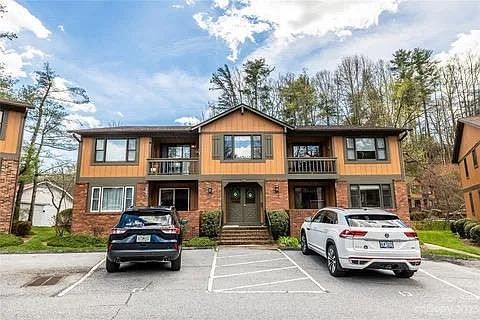 Front of Condo. Unit C is top left.