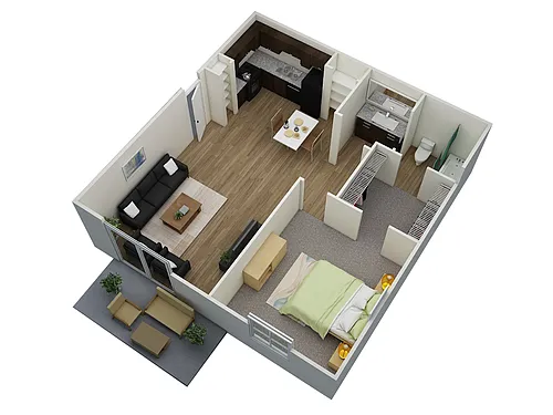 Floor plan One Bedroom