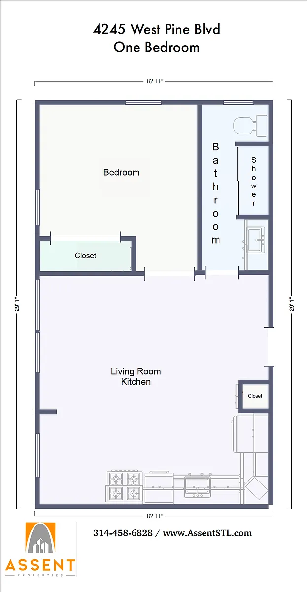 Floor plan One Bedroom