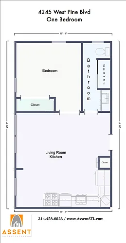 Floor plan One Bedroom