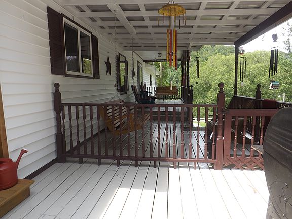Front covered porch and deck