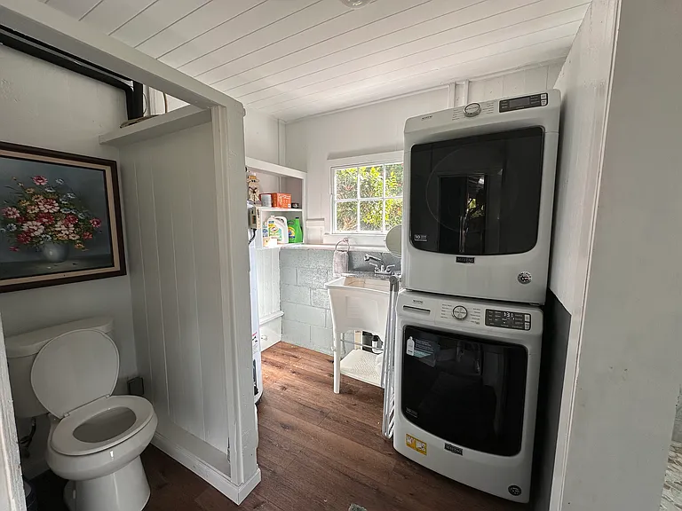 Laundry room and full bathroom