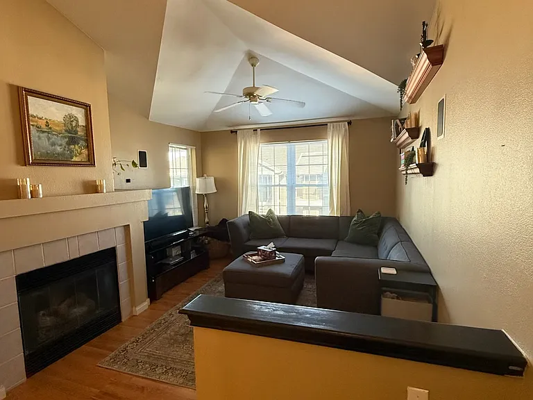 Family room view from kitchen
