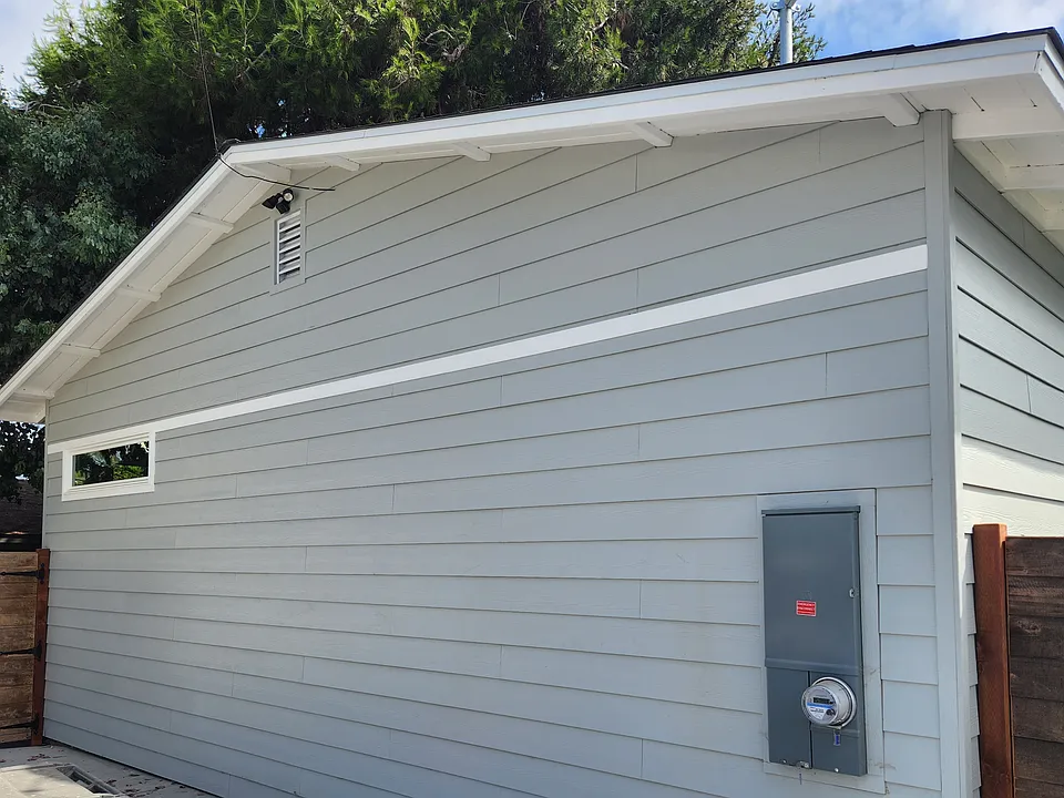 Exterior view w/ dedicated parking for 2 cars
