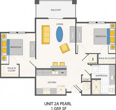 The Pearl | 2 bed / 1 bath The Pearl | 2 bed / 1 bath