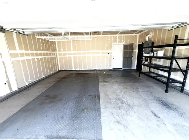 Garage with Storage Shelving