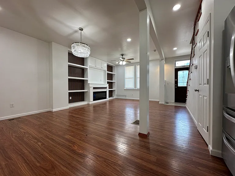 family room and dining room