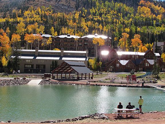 Fishing pond near condo