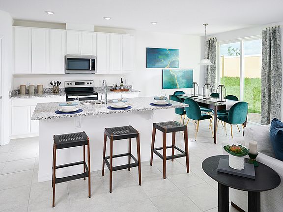Kitchen of the Hibiscus plan modeled at Orchid Terrace.
