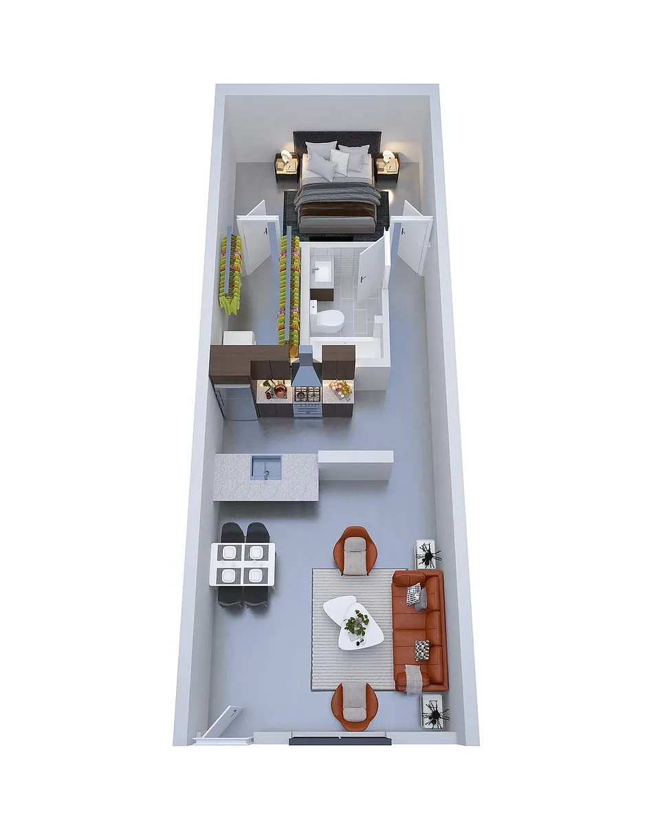 Floor plan Peanut Factory Flats 220