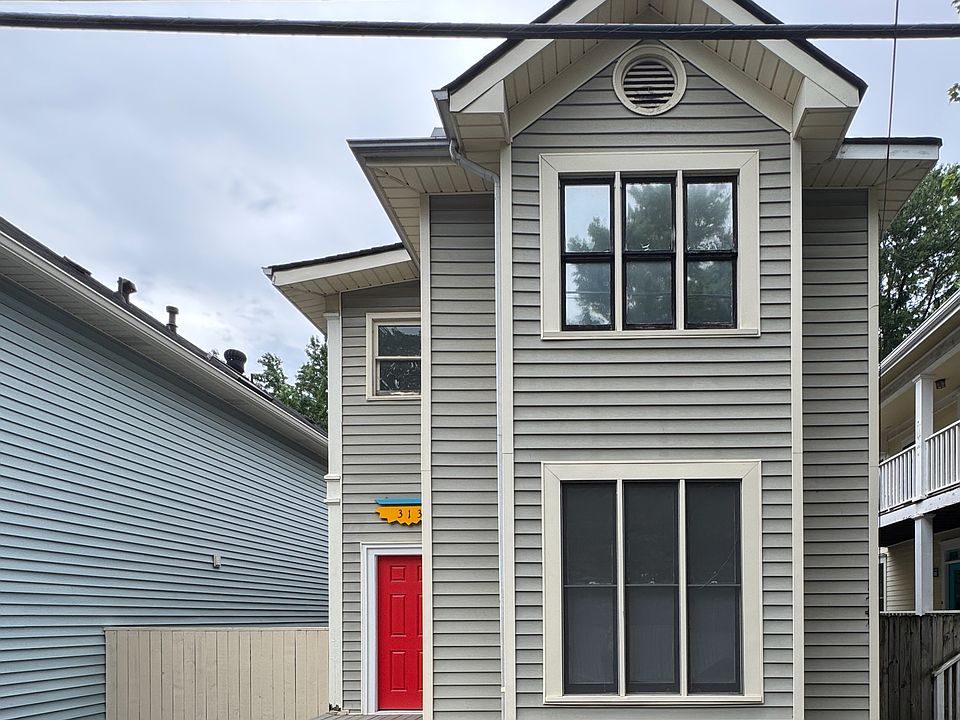 East-facing front of house