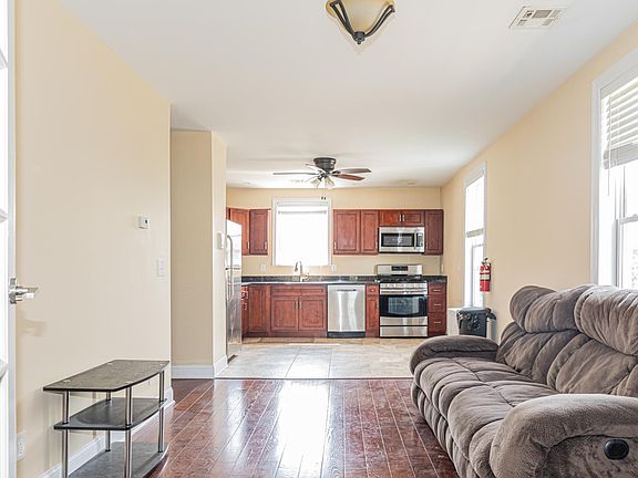 Kitchen and Living room.