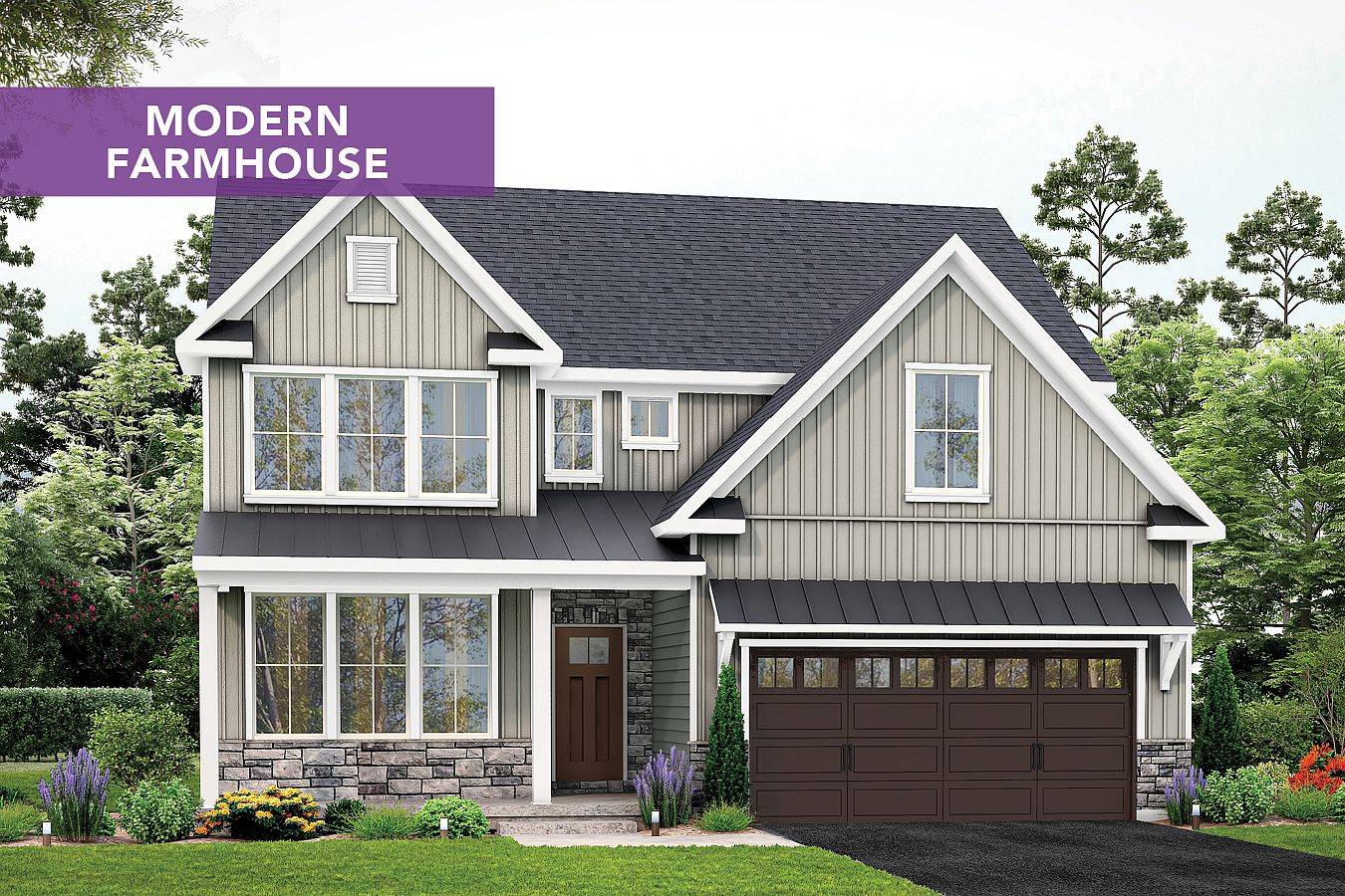 Rushford C Modern Farmhouse Plan, The Fields at Brookside, Macungie