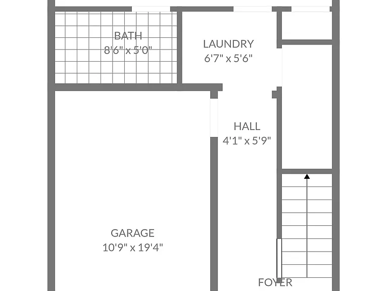 1st Fl - large bedroom/ bath with access to private outdoor space. Laundry, hallway and storage room under steps
