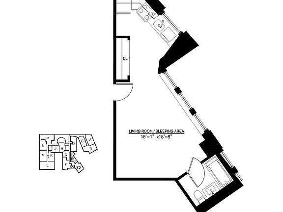 3rd image of 15 Park Row APT 10E1