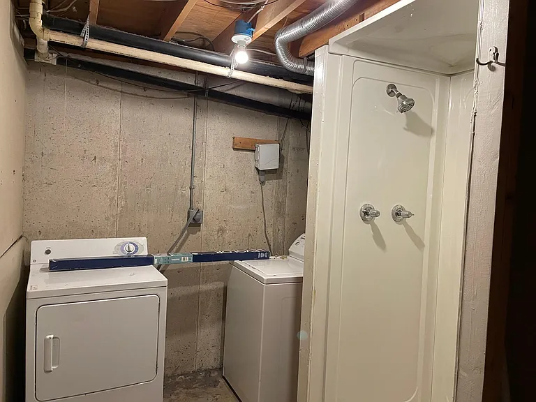 Basement Washer, Dryer and Shower