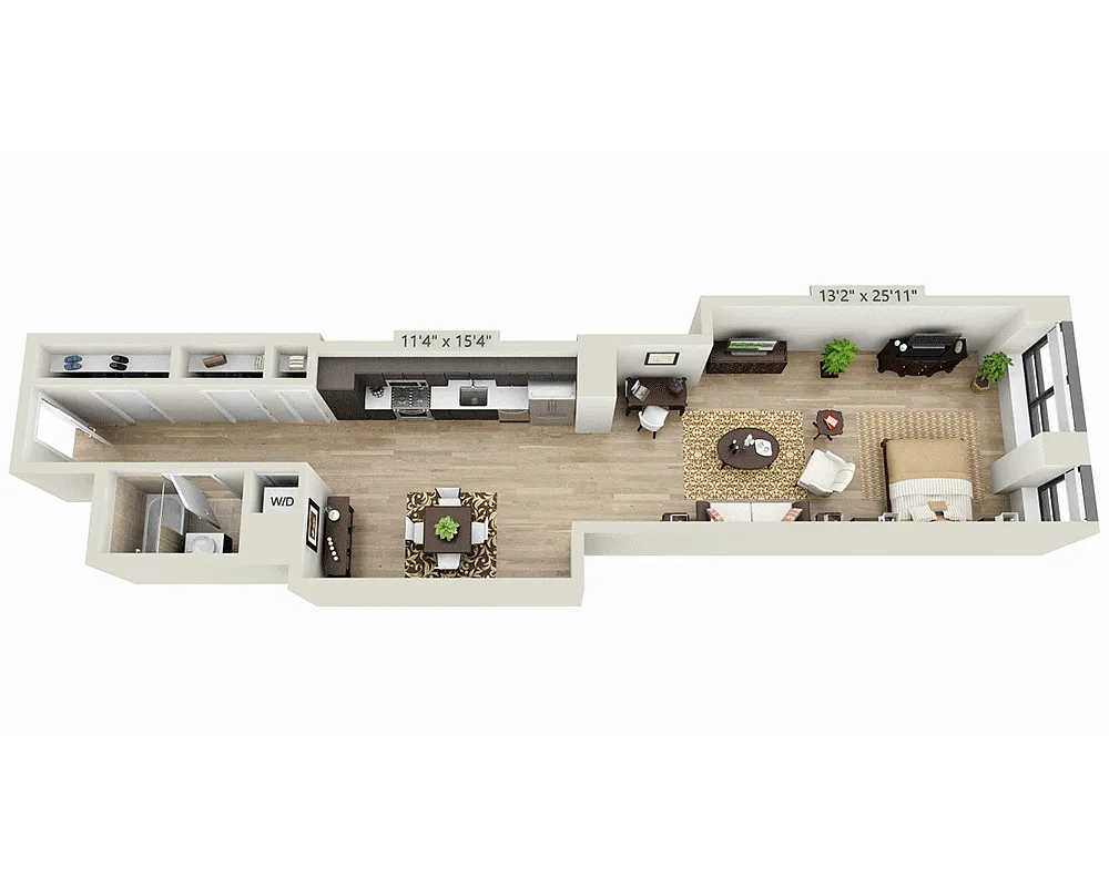 Floor plan Studio E1YU