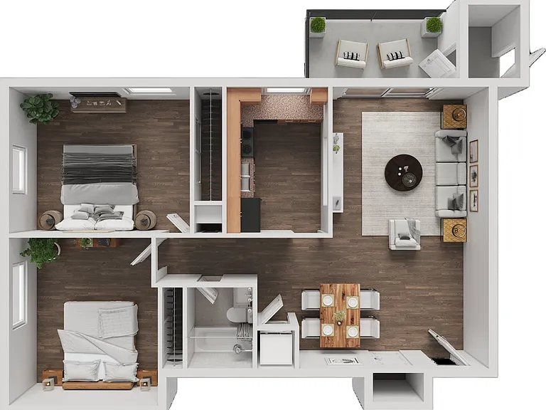 2 Bedroom 2 Bedroom