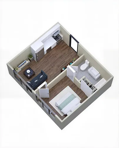 Floor plan 1BR