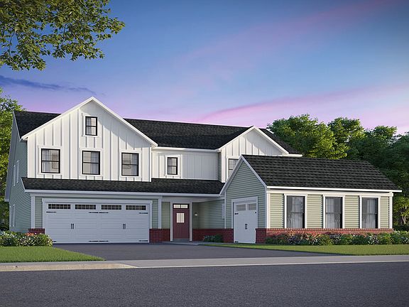 Elevation 3 of the Winthrop a home design at Lakeside at Trappe by Brookfield Residential