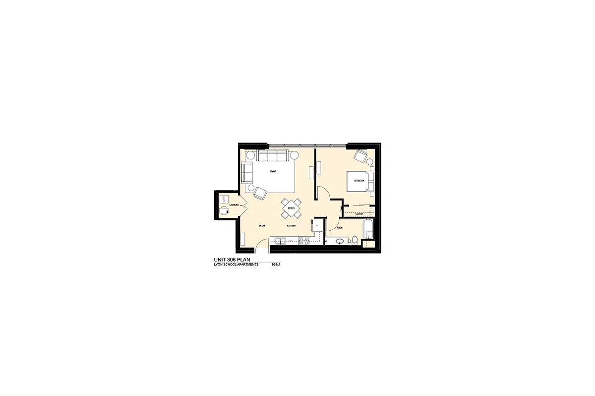Floor plan 3rd Floor Apartment - 306