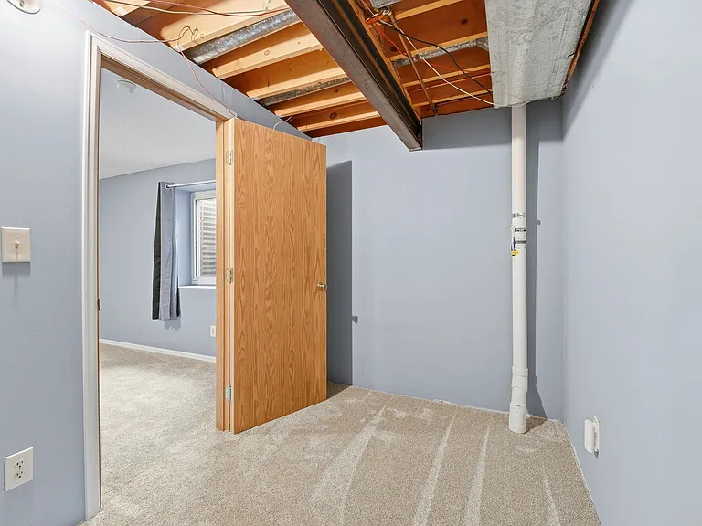 Basement flex room, large walk in closet.