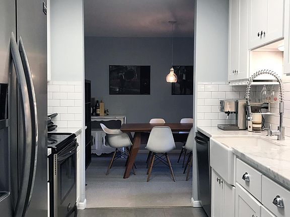 Kitchen with skylight