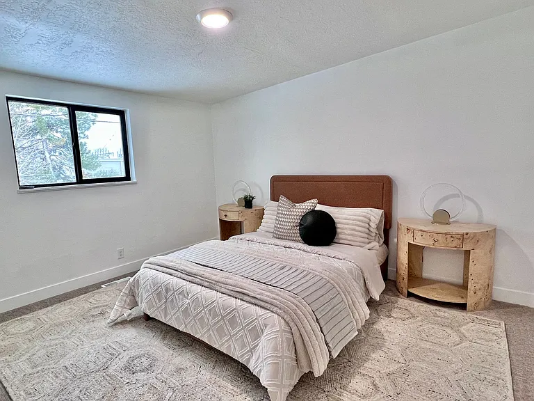 Furnitured bedroom.