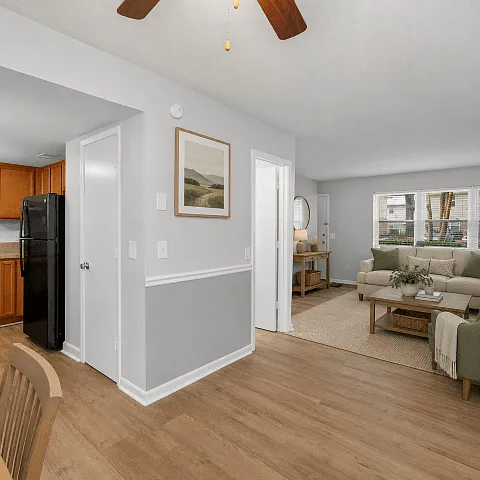 Separate dining space conveniently located adjacent to the kitchen.