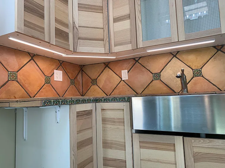 kitchen sink & cabinets close up