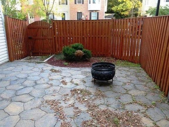 Outdoor fenced patio