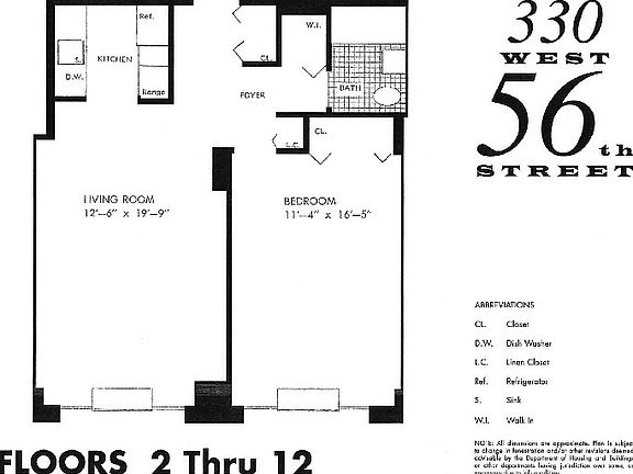2nd image of 330 W 56th St APT 20G