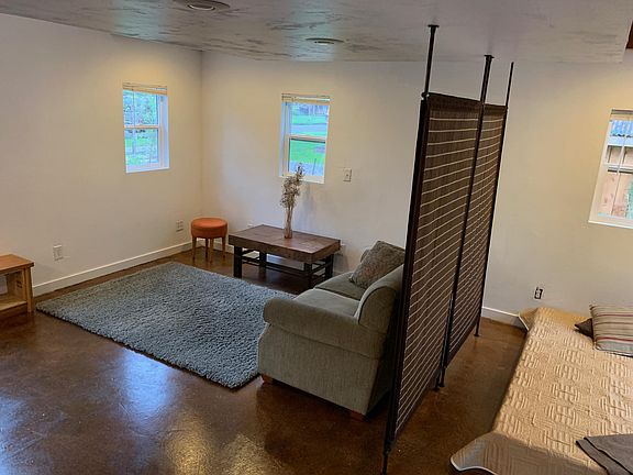 Main living area to the left, sleeping area to the right.