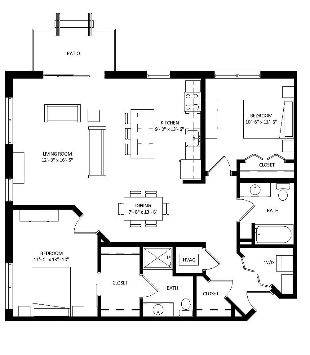 Floor plan 2 Bedroom