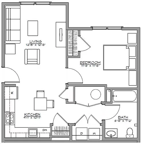 Floor plan 1 Bedroom