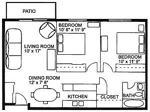 Floor plan Two Bedroom
