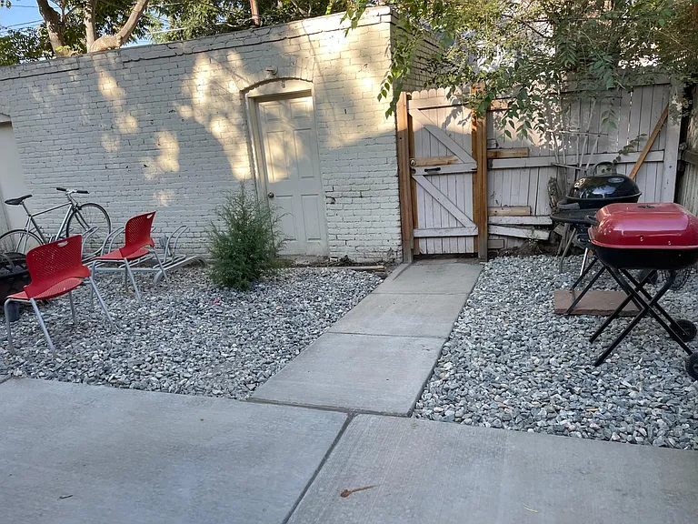 bike rack and bbq's
